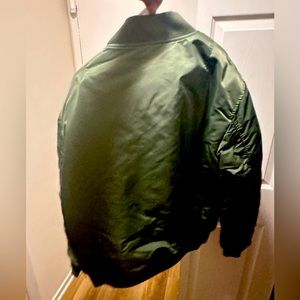 Mens Schott NYC Bomber Jacket In Army Green